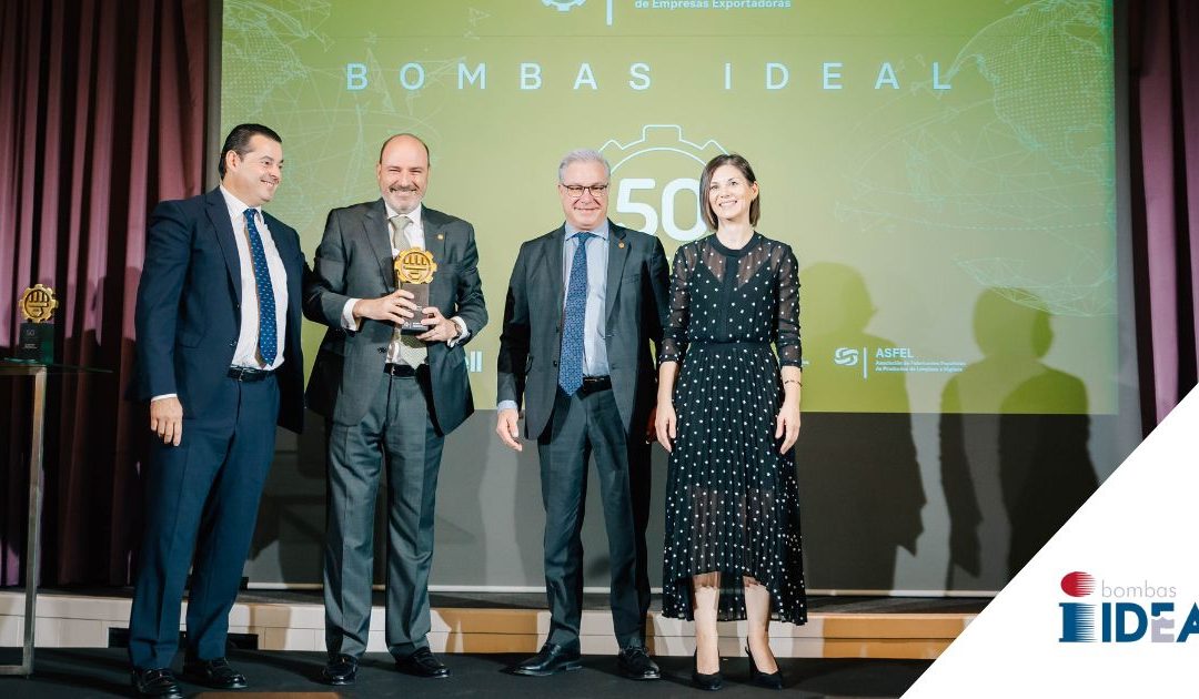 Premio a Bombas Ideal por su trayectoria e internacionalización empresarial